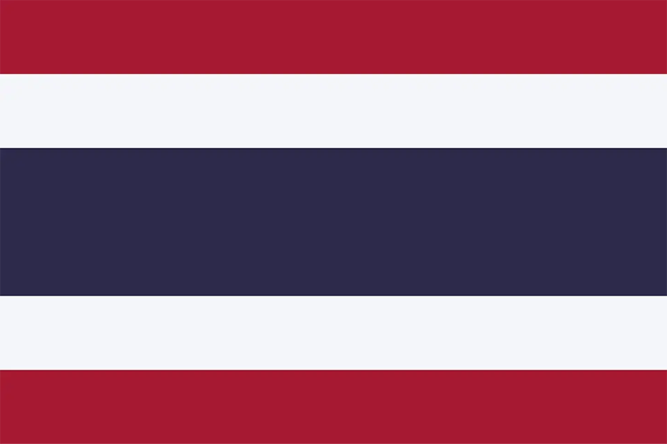 Drapeau de la Thaïlande.